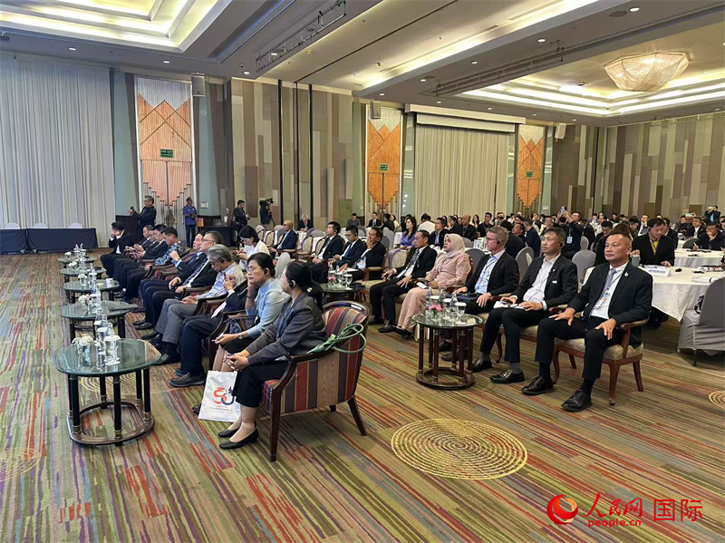 中老泰铁路物流旅游促进大会现场。人民网记者 孙广勇摄